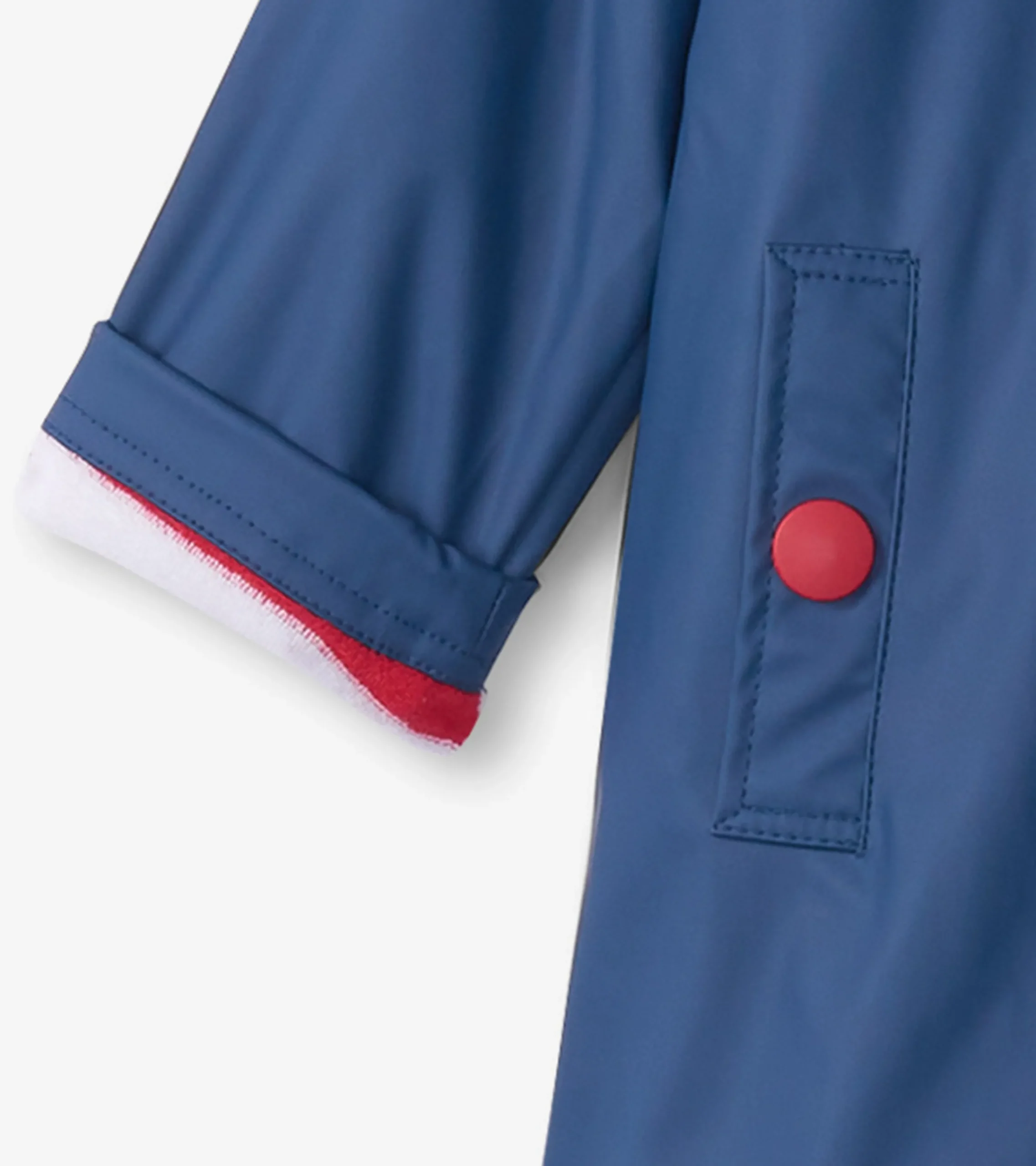 Clearance Hatley Kids Navy & Red Button-Up Rain Jacket