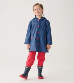 Hatley Kids Navy & Red Matte Rain Boots