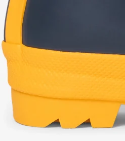 Sale Hatley Kids Navy & Yellow Matte Rain Boots