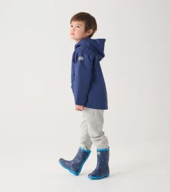 Hatley Kids Navy Zip-Up Lightweight Rain Jacket