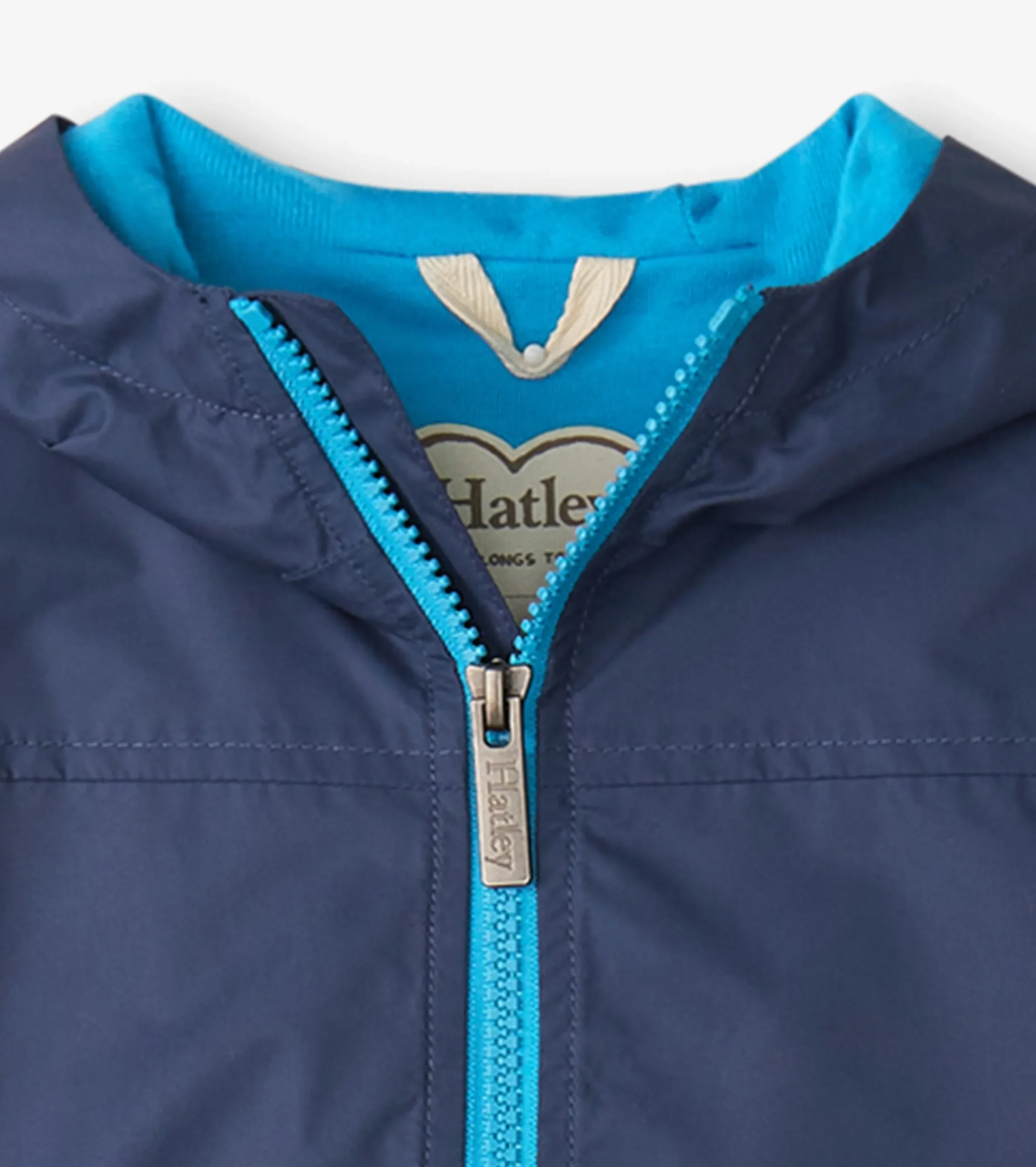 Hatley Kids Navy Zip-Up Lightweight Rain Jacket