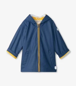 Sale Hatley Kids Navy Zip-Up Rain Jacket