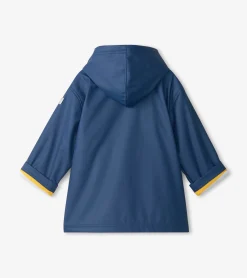 Sale Hatley Kids Navy Zip-Up Rain Jacket