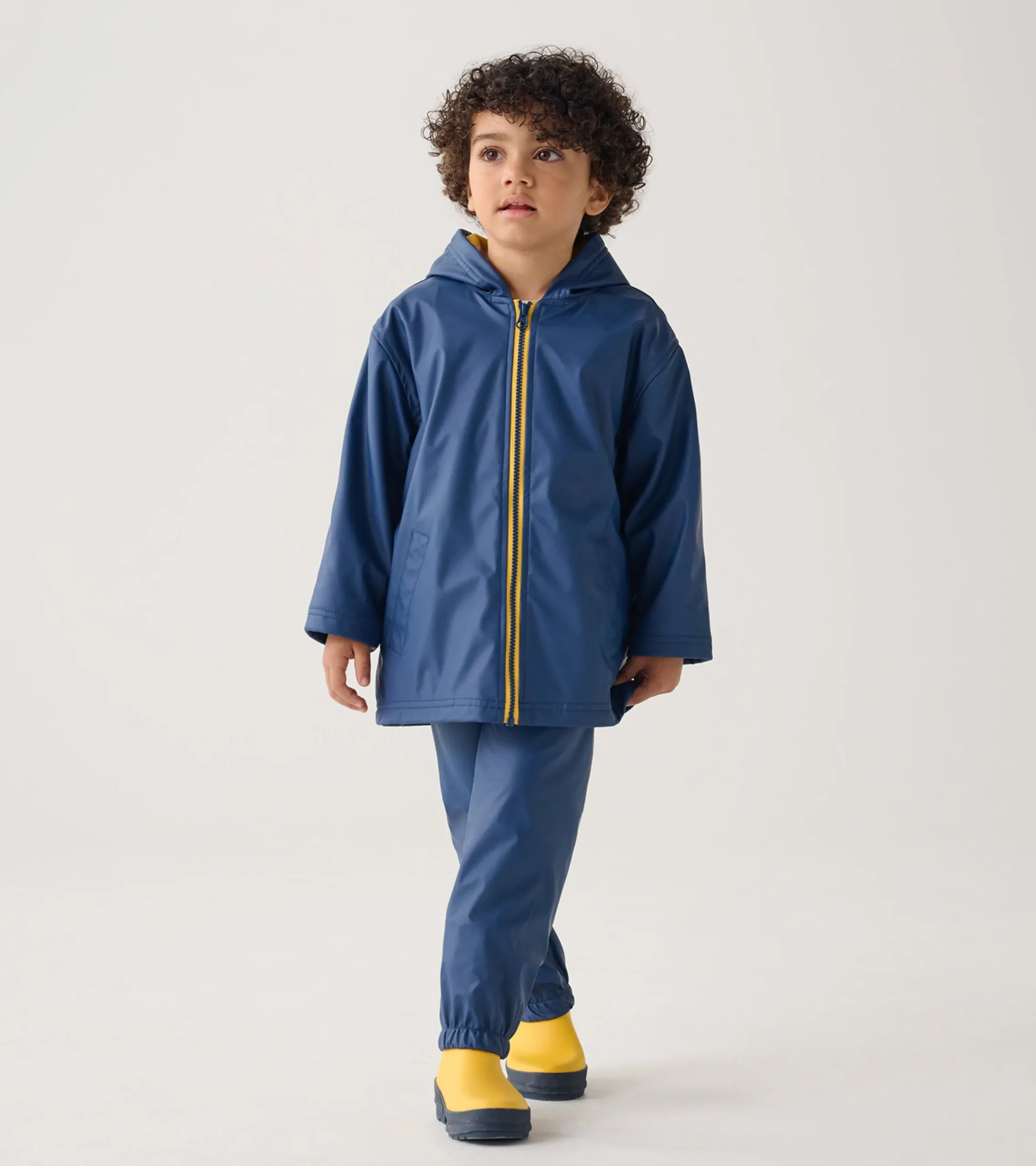 Sale Hatley Kids Navy Zip-Up Rain Jacket