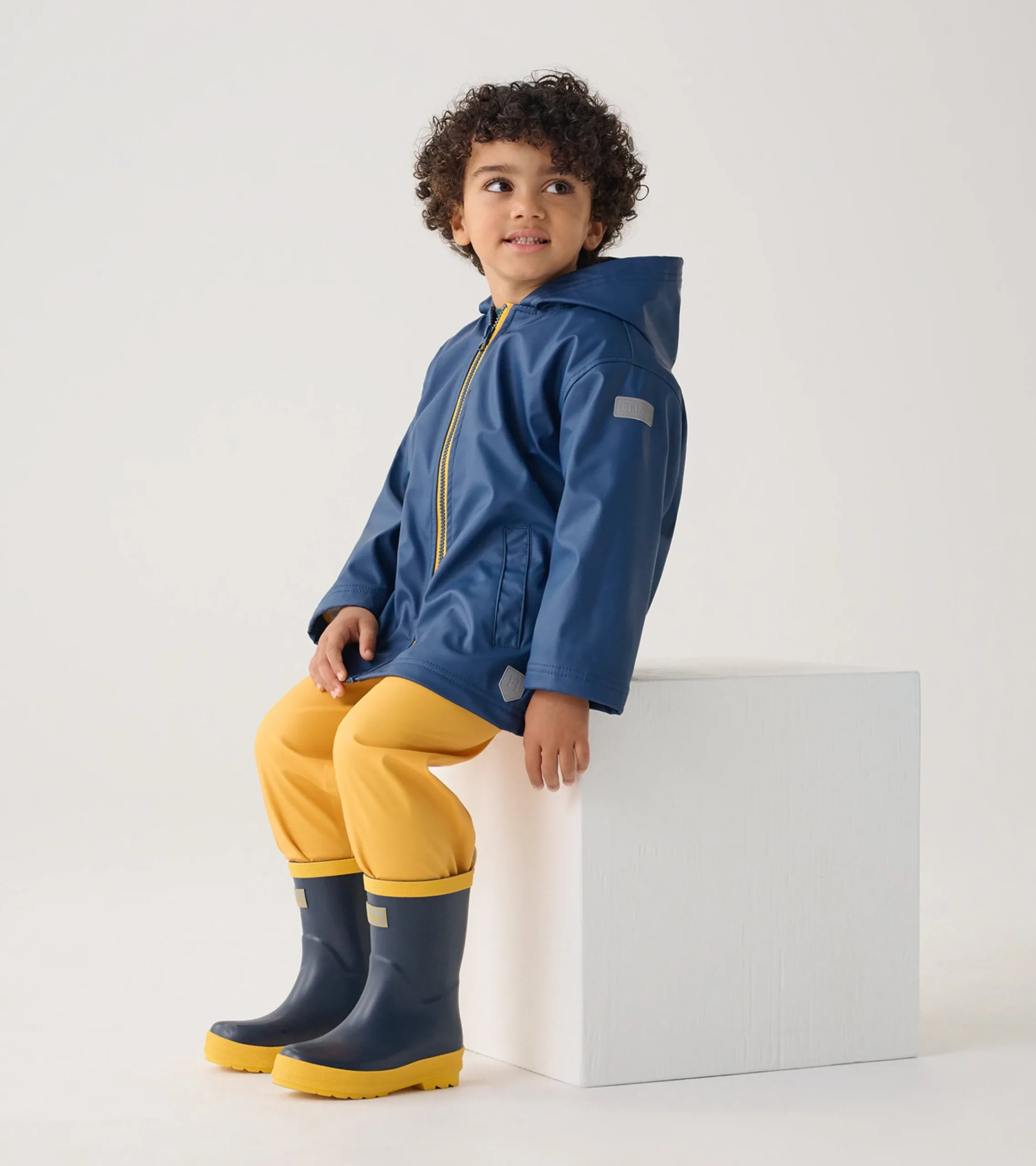 Sale Hatley Kids Navy Zip-Up Rain Jacket