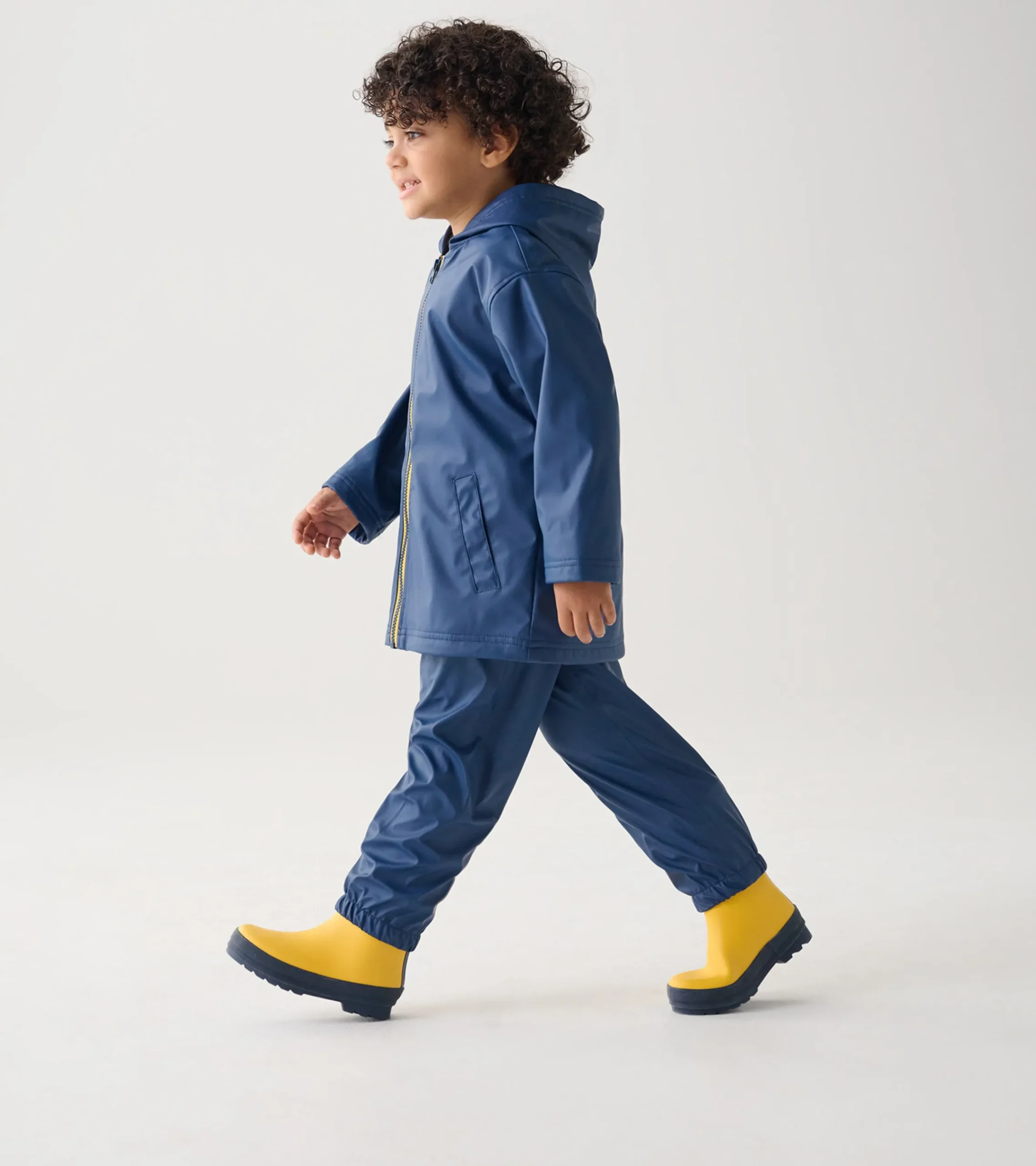 Sale Hatley Kids Navy Zip-Up Rain Jacket