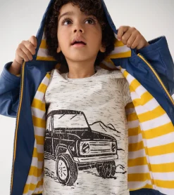 Sale Hatley Kids Navy Zip-Up Rain Jacket