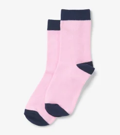 Hot Hatley Kids Pink & Navy Crew Socks