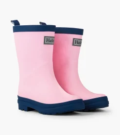 Outlet Hatley Kids Pink & Navy Matte Rain Boots