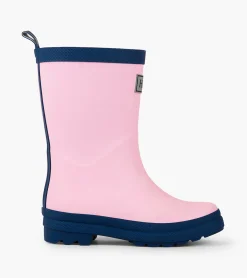 Outlet Hatley Kids Pink & Navy Matte Rain Boots