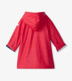 Outlet Hatley Kids Red & Navy Button-Up Rain Jacket