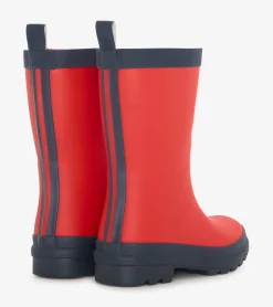 Clearance Hatley Kids Red & Navy Matte Rain Boots
