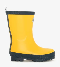 Online Hatley Kids Yellow & Navy Matte Rain Boots