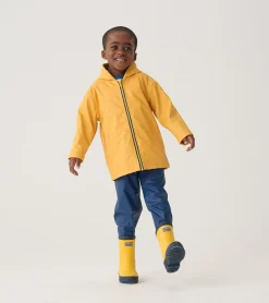 Online Hatley Kids Yellow & Navy Matte Rain Boots