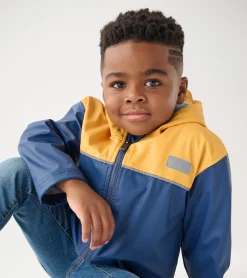 Sale Hatley Kids Yellow & Navy Zip-Up Rain Jacket