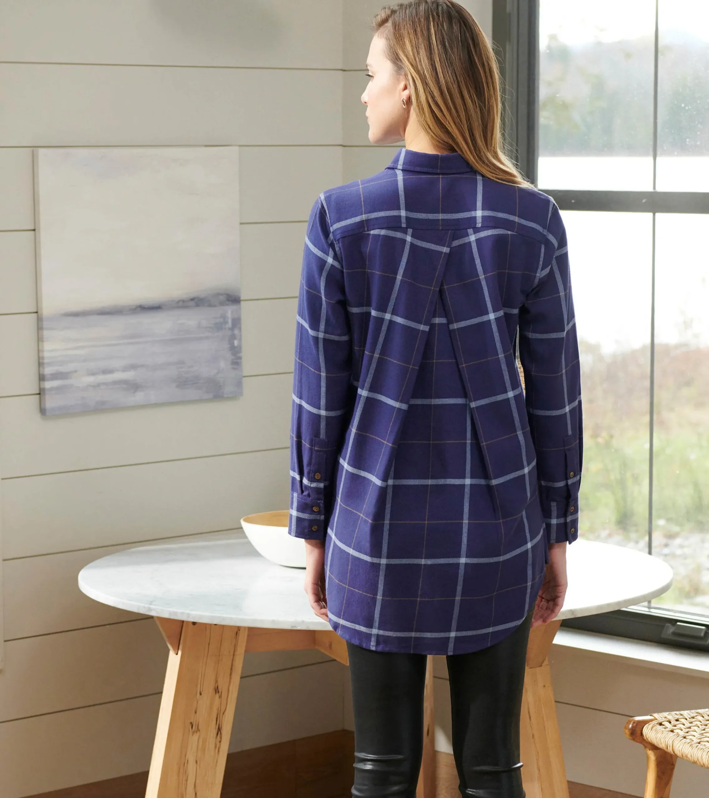 New Hatley Lara Tunic - Windowpane Plaid
