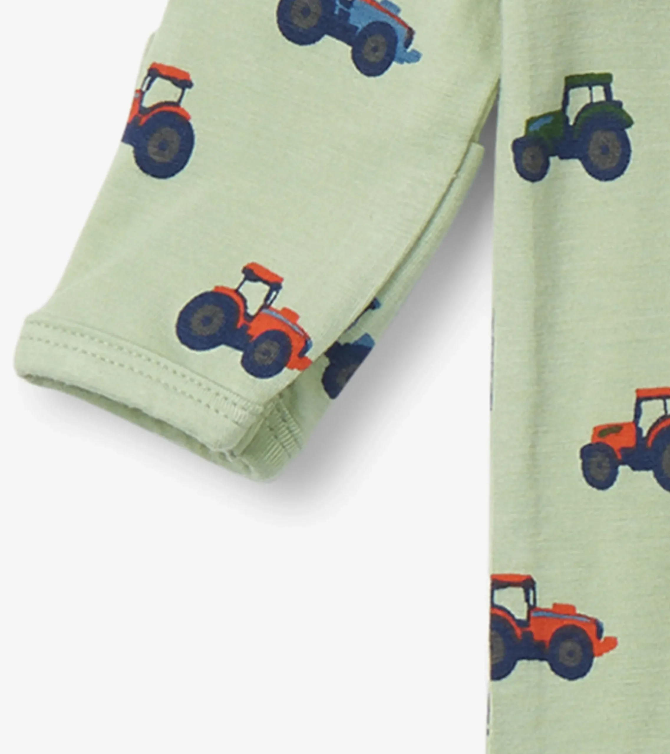 Hot Hatley Little Tractors Newborn Zip-Up Footed Sleeper