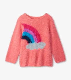 Hot Hatley Magical Rainbow Shimmer Fuzzy Sweater