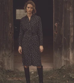 Discount Hatley Midi Shirt Dress - Classic Spots