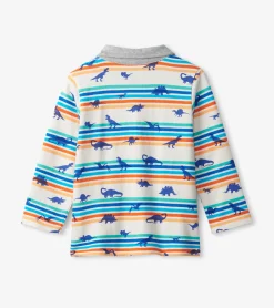 Online Hatley Mini Dinos Long Sleeve Polo T-Shirt