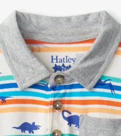 Online Hatley Mini Dinos Long Sleeve Polo T-Shirt