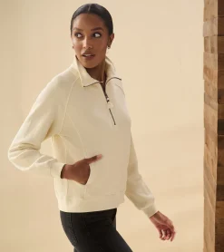 Clearance Hatley Mock Neck Pullover - Almond Beige