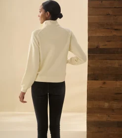 Clearance Hatley Mock Neck Pullover - Almond Beige