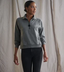 Online Hatley Mock Neck Pullover - Charcoal Heather