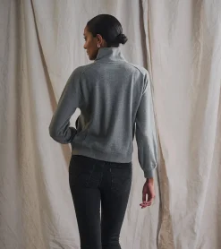 Online Hatley Mock Neck Pullover - Charcoal Heather