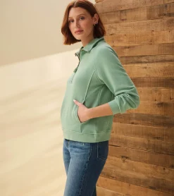 Online Hatley Mock Neck Pullover - Sage Green