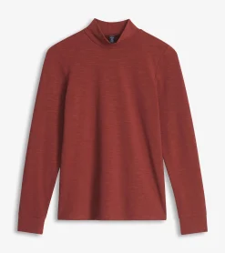 New Hatley Mock Neck Top - Russet Brown