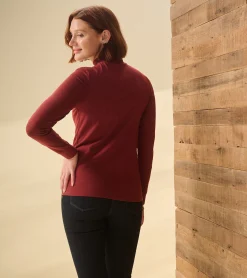 New Hatley Mock Neck Top - Russet Brown