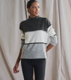 New Hatley Mock Neck Tunic - Grey Block