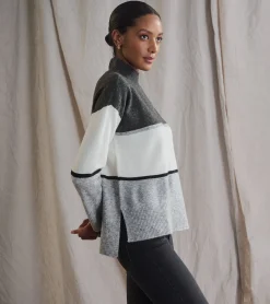 New Hatley Mock Neck Tunic - Grey Block