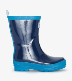 Discount Hatley Navy Shiny Rain Boots