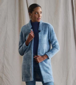 Hatley Open Front Jacket - Blue Check