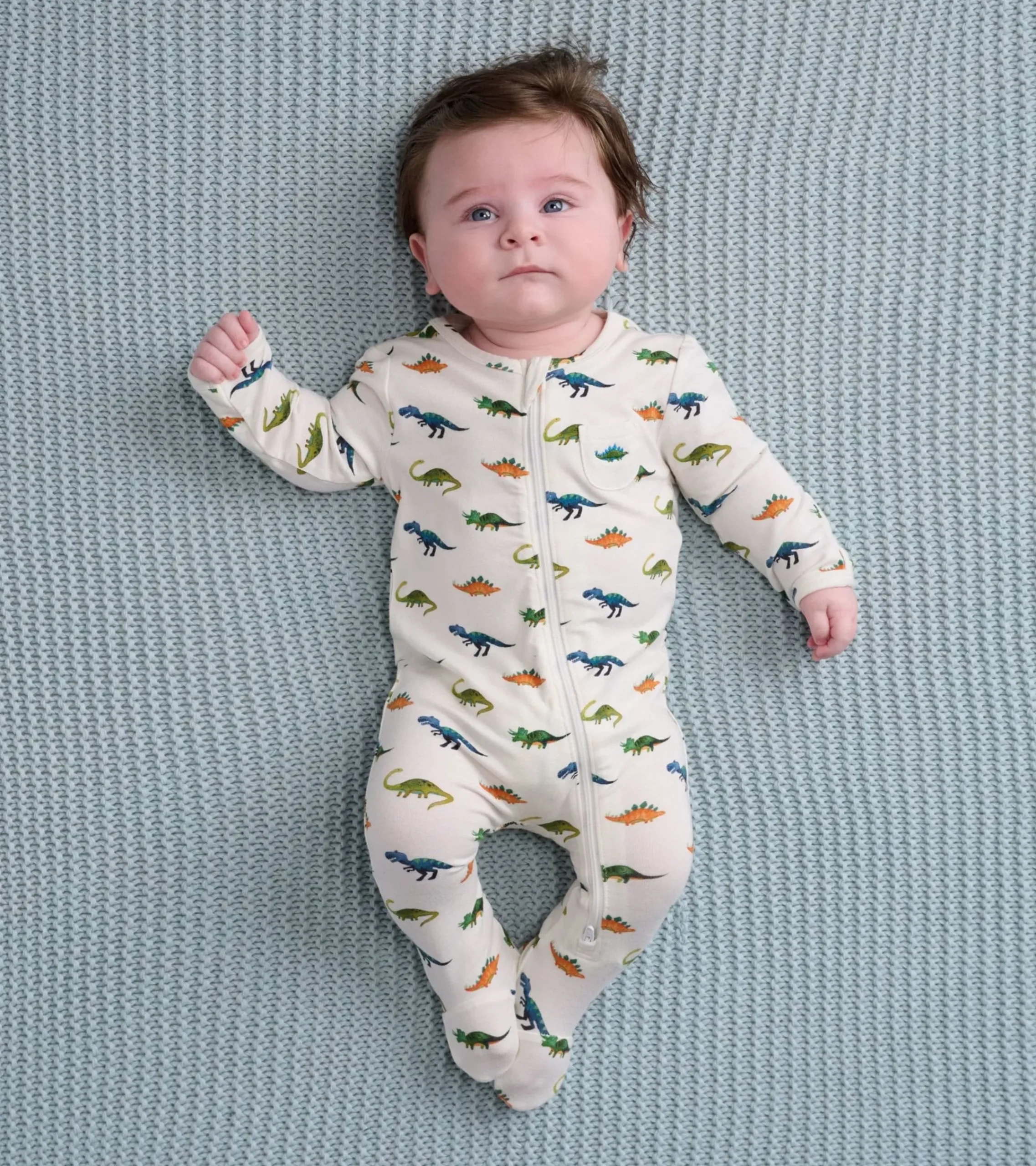 Hot Hatley Painted Dinos Baby Footed Sleeper