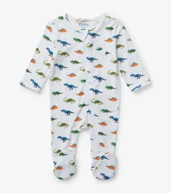 Hot Hatley Painted Dinos Baby Footed Sleeper