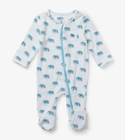 Sale Hatley Painted Elephants Baby Footed Sleeper