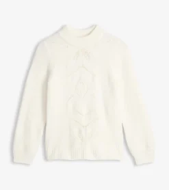 Sale Hatley Petal Cable Sweater - Winter White