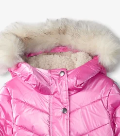 New Hatley Pink Star Kids Puffer Jacket