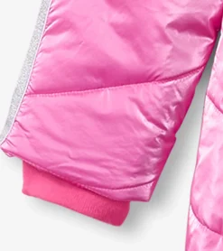 New Hatley Pink Star Kids Puffer Jacket