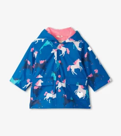Best Hatley Prancing Horses Colour Changing Terry Lined Baby Rain Jacket