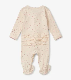 Clearance Hatley Pretty Hearts Newborn Ruffle Footed Sleeper