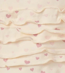 Clearance Hatley Pretty Hearts Newborn Ruffle Footed Sleeper