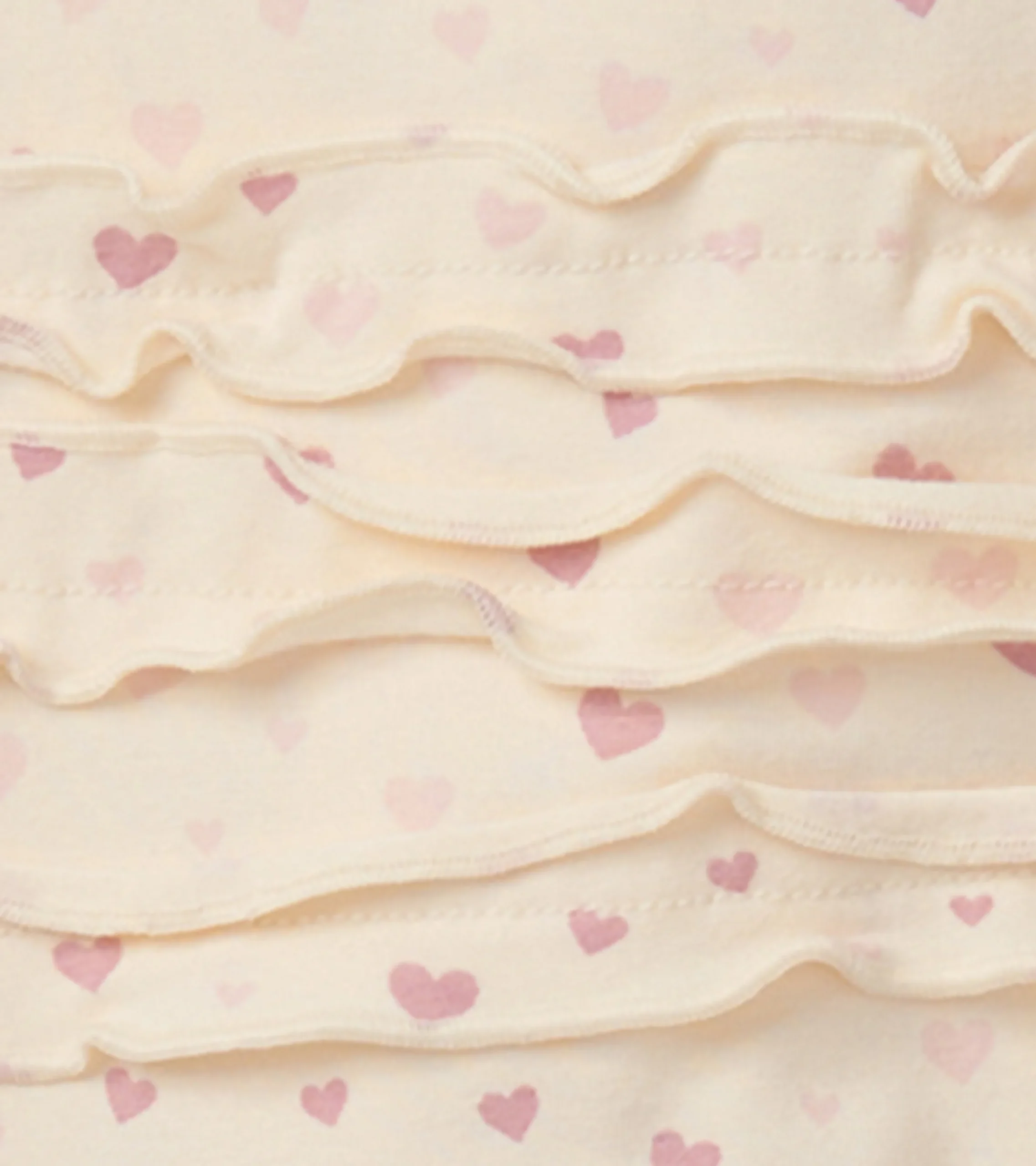 Clearance Hatley Pretty Hearts Newborn Ruffle Footed Sleeper