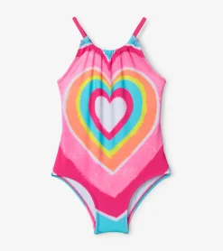 Hatley Psychedelic Heart Gather Front Swimsuit