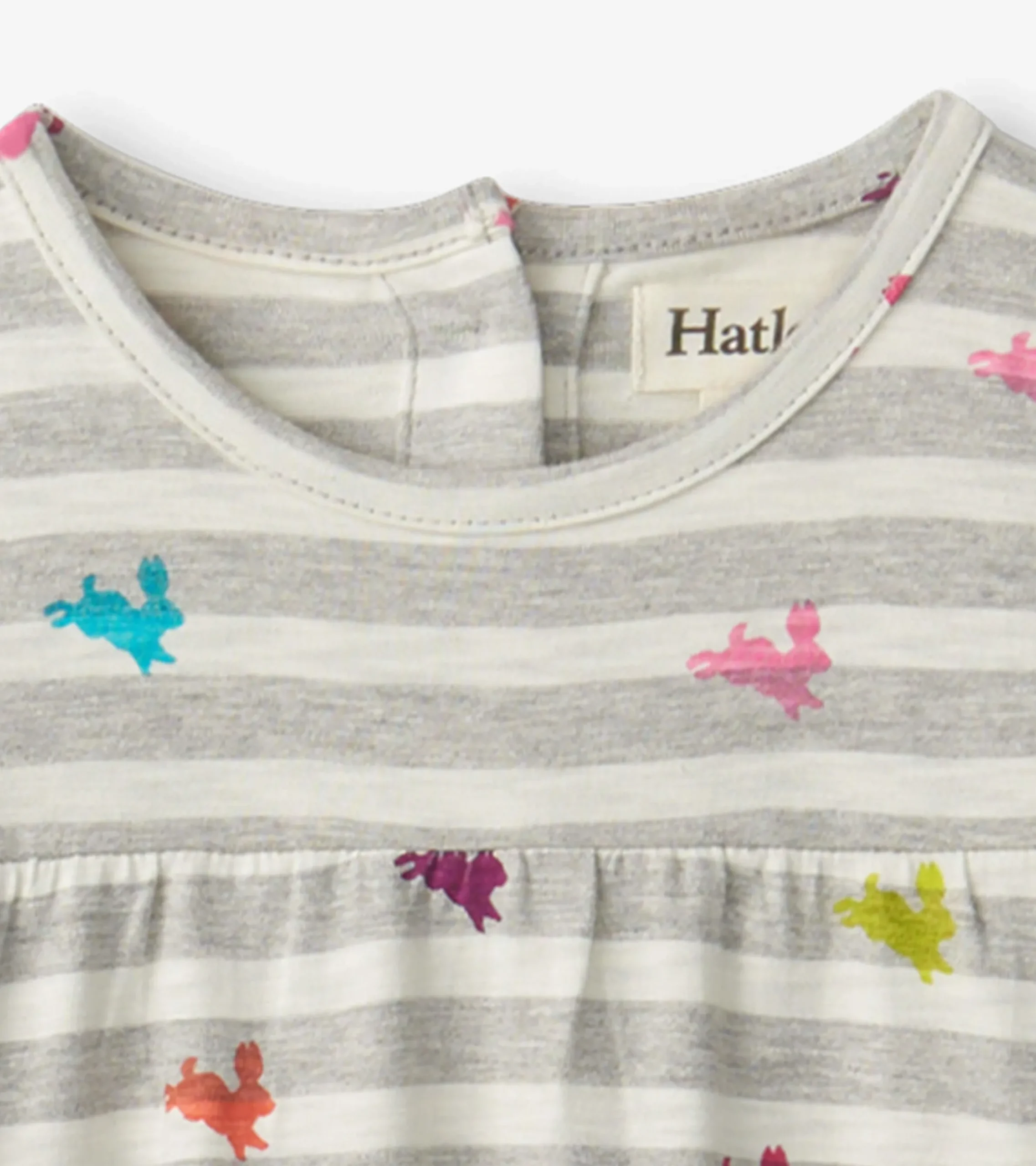 New Hatley Rainbow Bunnies Tiered Dress
