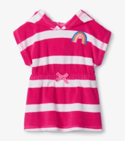 New Hatley Rainbow Stripe Baby Hooded Terry Cover-Up