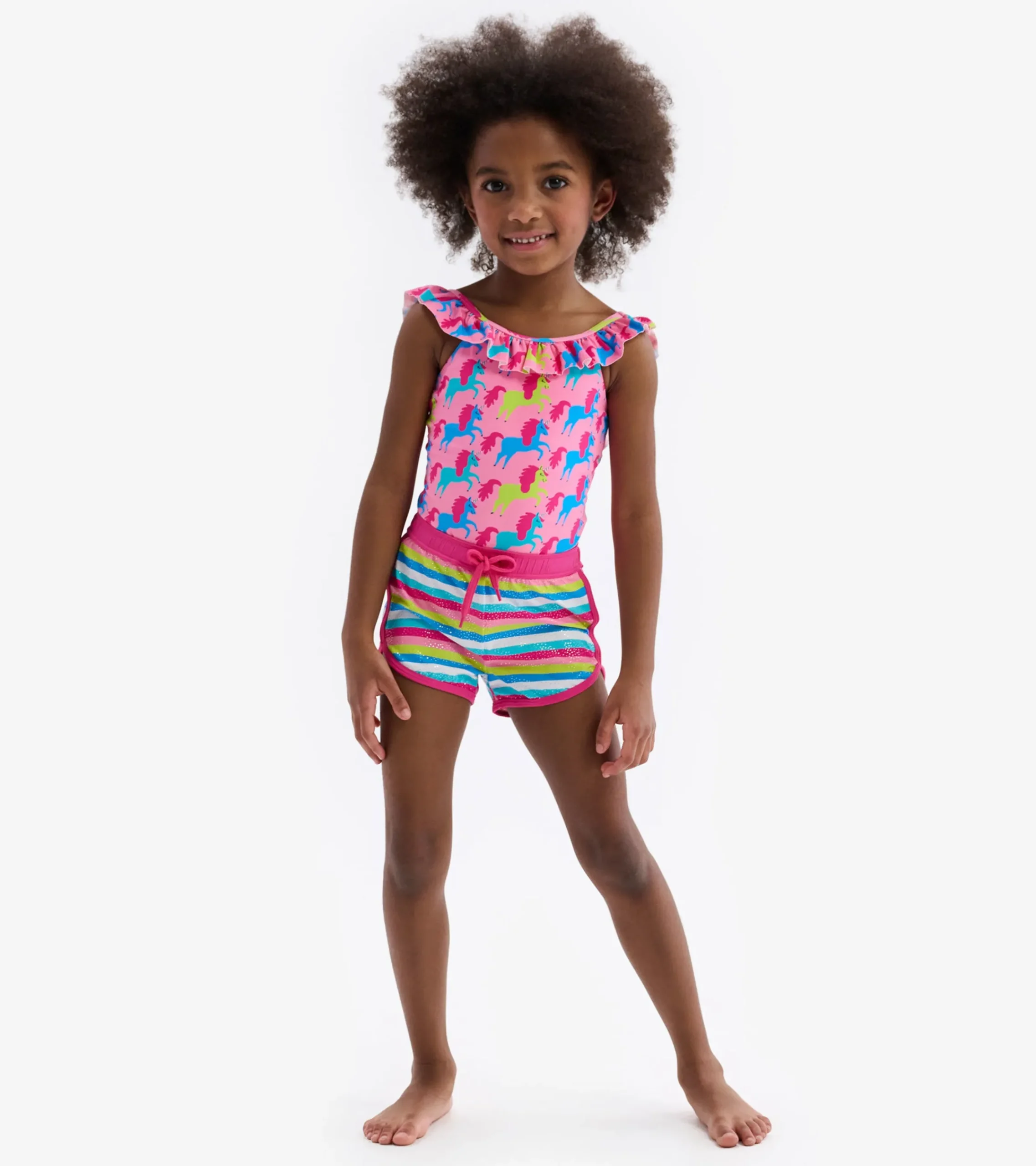 Discount Hatley Rainbow Stripes Swim Shorts
